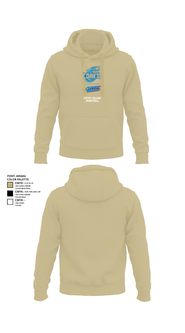 Hoodie, Cottey College Basketball, Women's Basketball, Teamtime, Team time, sublimation, custom sports apparel, team uniforms, spirit wear, spiritwear, sports uniforms, custom shirts, team store, custom team store, fundraiser sports, apparel fundraiser