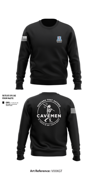 Crew Neck Sweatshirt, C / 205th MI BN / 500th MIB-T, , Teamtime, Team time, sublimation, custom sports apparel, team uniforms, spirit wear, spiritwear, sports uniforms, custom shirts, team store, custom team store, fundraiser sports, apparel fundraiser