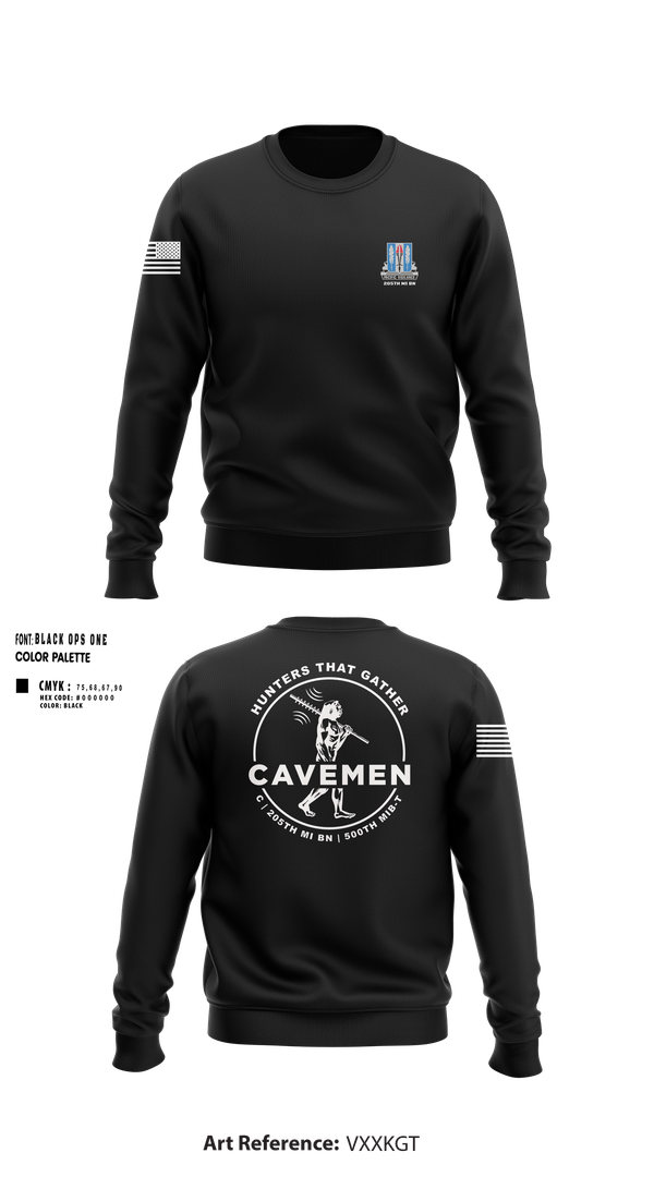 Crew Neck Sweatshirt, C / 205th MI BN / 500th MIB-T, , Teamtime, Team time, sublimation, custom sports apparel, team uniforms, spirit wear, spiritwear, sports uniforms, custom shirts, team store, custom team store, fundraiser sports, apparel fundraiser