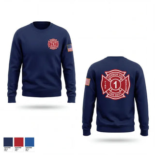Crew Neck Sweatshirt, Carbon Volunteer Fire Department, Fire Department, Teamtime, Team time, sublimation, custom sports apparel, team uniforms, spirit wear, spiritwear, sports uniforms, custom shirts, team store, custom team store, fundraiser sports, apparel fundraiser