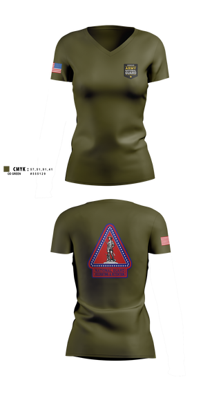 Womens Short Sleeve Vneck Shirt, Missouri Army National Guard Recruiting and Retention Battalion, National Guard, Teamtime, Team time, sublimation, custom sports apparel, team uniforms, spirit wear, spiritwear, sports uniforms, custom shirts, team store, custom team store, fundraiser sports, apparel fundraiser