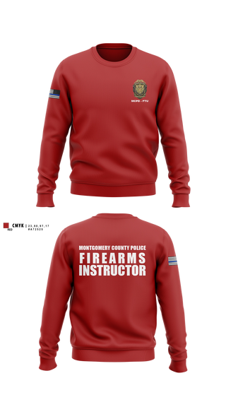 Crew Neck Sweatshirt, Montgomery County Police Department - Firearms Training Unit, Police, Teamtime, Team time, sublimation, custom sports apparel, team uniforms, spirit wear, spiritwear, sports uniforms, custom shirts, team store, custom team store, fundraiser sports, apparel fundraiser