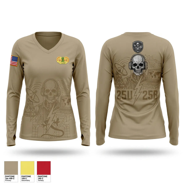 Womens Long Sleeve Vneck Shirt, 84th engineer battalion, Army, Teamtime, Team time, sublimation, custom sports apparel, team uniforms, spirit wear, spiritwear, sports uniforms, custom shirts, team store, custom team store, fundraiser sports, apparel fundraiser
