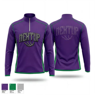 Quarter Zip Jacket, NextUp, Men's Basketball, Teamtime, Team time, sublimation, custom sports apparel, team uniforms, spirit wear, spiritwear, sports uniforms, custom shirts, team store, custom team store, fundraiser sports, apparel fundraiser
