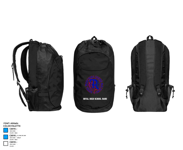 Gear Bag, Royal High School Band, Spirit Store, Teamtime, Team time, sublimation, custom sports apparel, team uniforms, spirit wear, spiritwear, sports uniforms, custom shirts, team store, custom team store, fundraiser sports, apparel fundraiser
