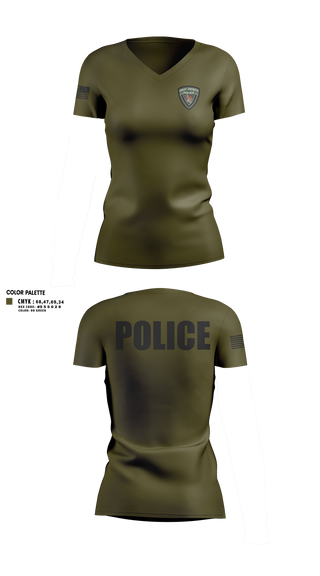 Womens Short Sleeve Vneck Shirt, Ohkay Owingeh Police Department, Police, Teamtime, Team time, sublimation, custom sports apparel, team uniforms, spirit wear, spiritwear, sports uniforms, custom shirts, team store, custom team store, fundraiser sports, apparel fundraiser