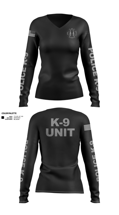 EPD K-9 87143983 Women's Long Sleeve V-neck Shirt - 51