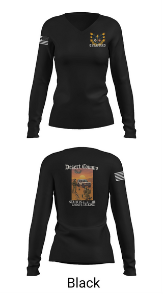 Womens Long Sleeve Vneck Shirt, Task Force Bataan, , Teamtime, Team time, sublimation, custom sports apparel, team uniforms, spirit wear, spiritwear, sports uniforms, custom shirts, team store, custom team store, fundraiser sports, apparel fundraiser