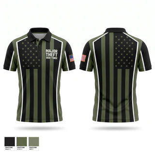 Short Sleeve Performance Polo, Major Theft Task Force, Police, Teamtime, Team time, sublimation, custom sports apparel, team uniforms, spirit wear, spiritwear, sports uniforms, custom shirts, team store, custom team store, fundraiser sports, apparel fundraiser