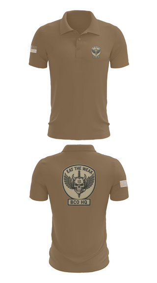 Short Sleeve Performance Polo, 112th Signal Battalion Bravo Company, , Teamtime, Team time, sublimation, custom sports apparel, team uniforms, spirit wear, spiritwear, sports uniforms, custom shirts, team store, custom team store, fundraiser sports, apparel fundraiser