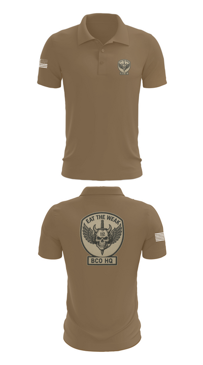 112th Signal Battalion Bravo Company 17211298 Short Sleeve Performance Polo - 7