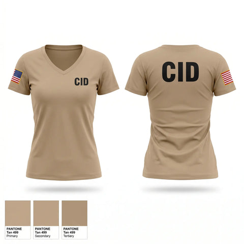 Womens Short Sleeve Vneck Shirt, CID, Police, Teamtime, Team time, sublimation, custom sports apparel, team uniforms, spirit wear, spiritwear, sports uniforms, custom shirts, team store, custom team store, fundraiser sports, apparel fundraiser
