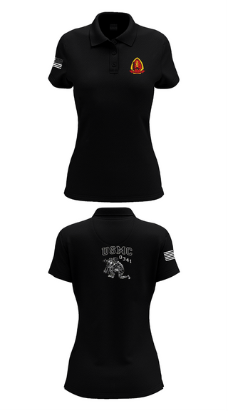Womens Short Sleeve Performance Polo, 1st Bn 2mar 2nd MarDiv, , Teamtime, Team time, sublimation, custom sports apparel, team uniforms, spirit wear, spiritwear, sports uniforms, custom shirts, team store, custom team store, fundraiser sports, apparel fundraiser