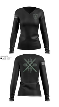 Doña Ana Sheriff’s Special Response Team 93504002 Women's Long Sleeve V-neck Shirt - 21