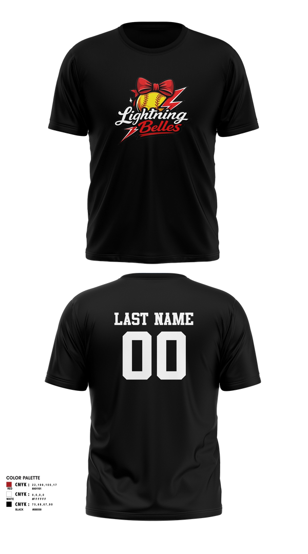Short Sleeve Performance Shirt, Bluegrass Lightning Belles, Softball, Teamtime, Team time, sublimation, custom sports apparel, team uniforms, spirit wear, spiritwear, sports uniforms, custom shirts, team store, custom team store, fundraiser sports, apparel fundraiser