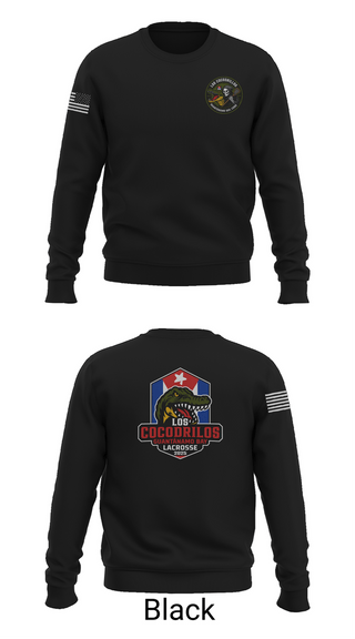 Crew Neck Sweatshirt, Los Cocodrilos, Men's Lacrosse, Teamtime, Team time, sublimation, custom sports apparel, team uniforms, spirit wear, spiritwear, sports uniforms, custom shirts, team store, custom team store, fundraiser sports, apparel fundraiser