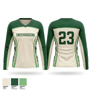 Womens Long Sleeve Vneck Shirt, Treehuggers, Men's Basketball, Teamtime, Team time, sublimation, custom sports apparel, team uniforms, spirit wear, spiritwear, sports uniforms, custom shirts, team store, custom team store, fundraiser sports, apparel fundraiser