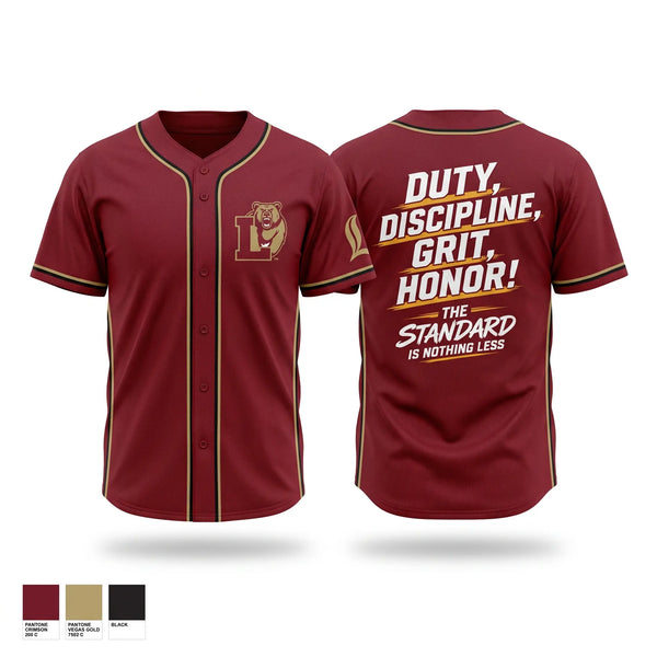 Full Button Baseball Jersey, Logan High School, Baseball, Teamtime, Team time, sublimation, custom sports apparel, team uniforms, spirit wear, spiritwear, sports uniforms, custom shirts, team store, custom team store, fundraiser sports, apparel fundraiser