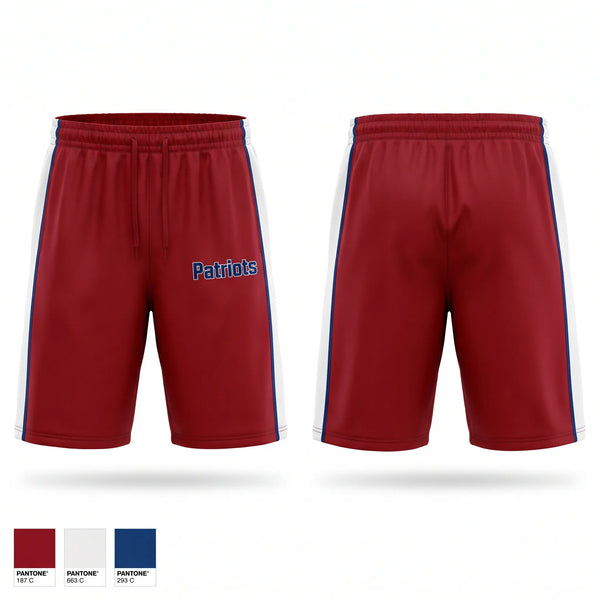 Athletic Shorts With Pockets, Patriots, Men's Basketball, Teamtime, Team time, sublimation, custom sports apparel, team uniforms, spirit wear, spiritwear, sports uniforms, custom shirts, team store, custom team store, fundraiser sports, apparel fundraiser