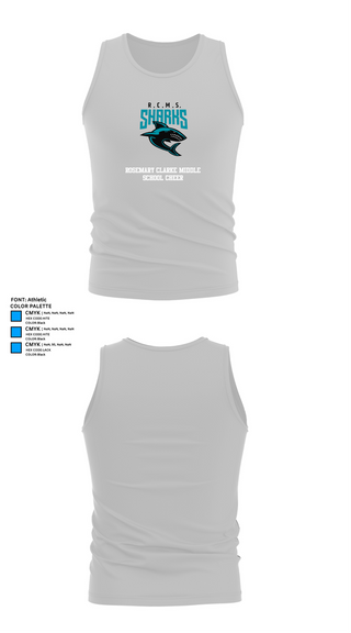 Tank Top, Rosemary Clarke Middle School Cheer, Cheer, Teamtime, Team time, sublimation, custom sports apparel, team uniforms, spirit wear, spiritwear, sports uniforms, custom shirts, team store, custom team store, fundraiser sports, apparel fundraiser