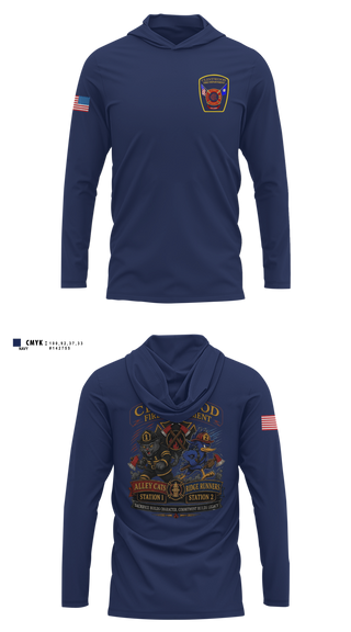 Long Sleeve Performance Shirt with hood, Clintwood Fire Department, Fire Department, Teamtime, Team time, sublimation, custom sports apparel, team uniforms, spirit wear, spiritwear, sports uniforms, custom shirts, team store, custom team store, fundraiser sports, apparel fundraiser