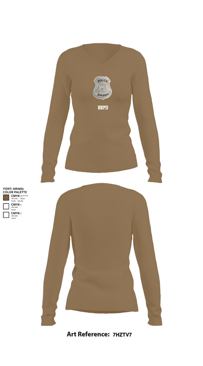 RRPD 85148430 Women's Long Sleeve V-neck Shirt - 2