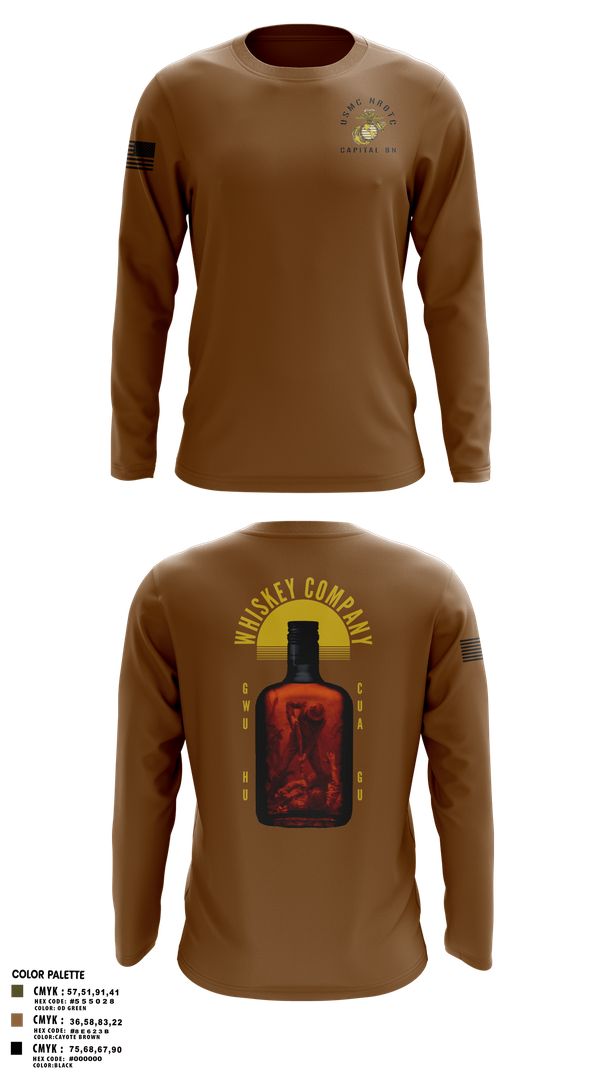 Long Sleeve Performance Shirt, GWU NROTC, Marines, Teamtime, Team time, sublimation, custom sports apparel, team uniforms, spirit wear, spiritwear, sports uniforms, custom shirts, team store, custom team store, fundraiser sports, apparel fundraiser