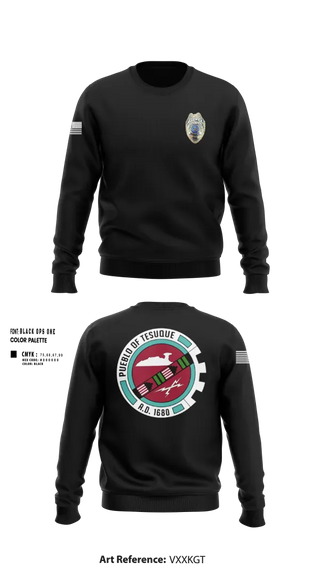Crew Neck Sweatshirt, Tesuque Police, Police, Teamtime, Team time, sublimation, custom sports apparel, team uniforms, spirit wear, spiritwear, sports uniforms, custom shirts, team store, custom team store, fundraiser sports, apparel fundraiser