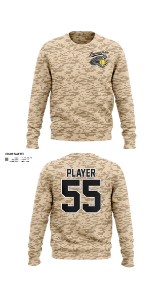 Crew Neck Sweatshirt, Louisiana Action, Softball, Teamtime, Team time, sublimation, custom sports apparel, team uniforms, spirit wear, spiritwear, sports uniforms, custom shirts, team store, custom team store, fundraiser sports, apparel fundraiser