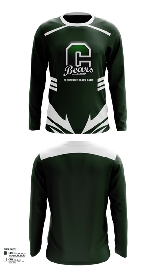 Long Sleeve Performance Shirt, Cloudcroft Bears Band, Spirit Store, Teamtime, Team time, sublimation, custom sports apparel, team uniforms, spirit wear, spiritwear, sports uniforms, custom shirts, team store, custom team store, fundraiser sports, apparel fundraiser