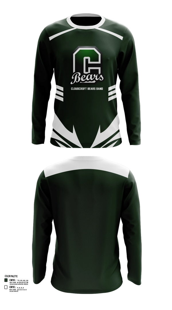 Long Sleeve Performance Shirt, Cloudcroft Bears Band, Spirit Store, Teamtime, Team time, sublimation, custom sports apparel, team uniforms, spirit wear, spiritwear, sports uniforms, custom shirts, team store, custom team store, fundraiser sports, apparel fundraiser