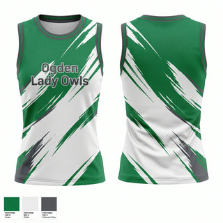 Mens Basketball Jersey, Ogden Lady Owls, Women's Basketball, Teamtime, Team time, sublimation, custom sports apparel, team uniforms, spirit wear, spiritwear, sports uniforms, custom shirts, team store, custom team store, fundraiser sports, apparel fundraiser