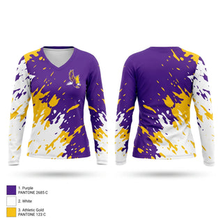 Womens Long Sleeve Vneck Shirt, Eaton Basketball, Men's Basketball, Teamtime, Team time, sublimation, custom sports apparel, team uniforms, spirit wear, spiritwear, sports uniforms, custom shirts, team store, custom team store, fundraiser sports, apparel fundraiser