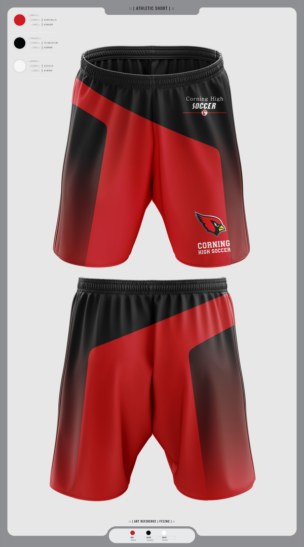 Athletic Shorts With Pockets, Corning Boys Soccer, Men's Soccer, Teamtime, Team time, sublimation, custom sports apparel, team uniforms, spirit wear, spiritwear, sports uniforms, custom shirts, team store, custom team store, fundraiser sports, apparel fundraiser