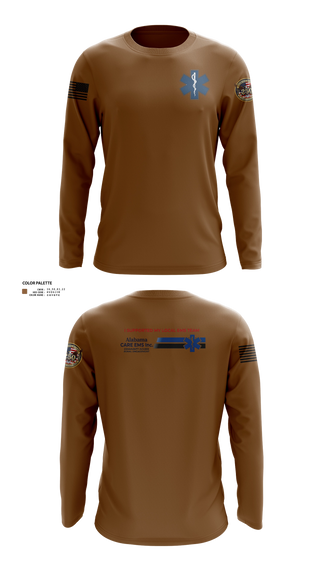 Long Sleeve Performance Shirt, Alabama CARE EMS Inc., EMS/EMT, Teamtime, Team time, sublimation, custom sports apparel, team uniforms, spirit wear, spiritwear, sports uniforms, custom shirts, team store, custom team store, fundraiser sports, apparel fundraiser