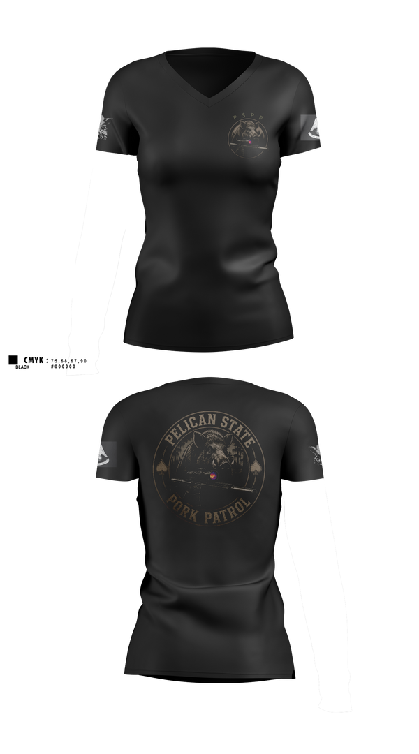 Shadow Scouts Women's Short Sleeve V-neck Shirt - 11