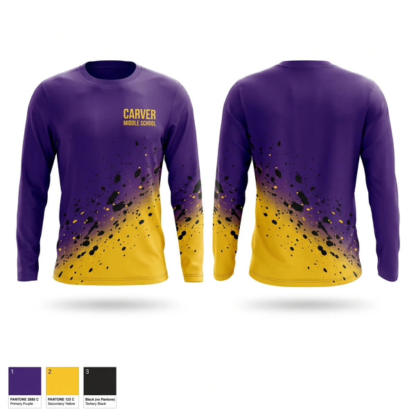 Long Sleeve Performance Shirt, CARVER MIDDLE SCHOOL, , Teamtime, Team time, sublimation, custom sports apparel, team uniforms, spirit wear, spiritwear, sports uniforms, custom shirts, team store, custom team store, fundraiser sports, apparel fundraiser