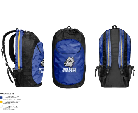 Gear Bag, Dove Creek High School Volleyball, Women's Volleyball, Teamtime, Team time, sublimation, custom sports apparel, team uniforms, spirit wear, spiritwear, sports uniforms, custom shirts, team store, custom team store, fundraiser sports, apparel fundraiser