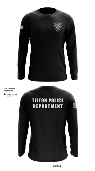 Long Sleeve Performance Shirt, Tilton Police Department, Police, Teamtime, Team time, sublimation, custom sports apparel, team uniforms, spirit wear, spiritwear, sports uniforms, custom shirts, team store, custom team store, fundraiser sports, apparel fundraiser