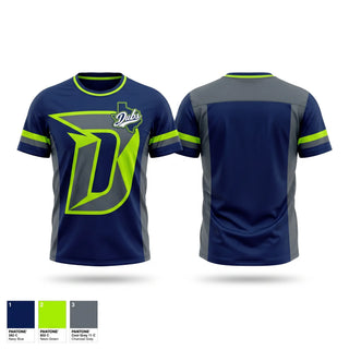 Soft Poly Tee Cotton Like Feel, Texas Dubs, Softball, Teamtime, Team time, sublimation, custom sports apparel, team uniforms, spirit wear, spiritwear, sports uniforms, custom shirts, team store, custom team store, fundraiser sports, apparel fundraiser