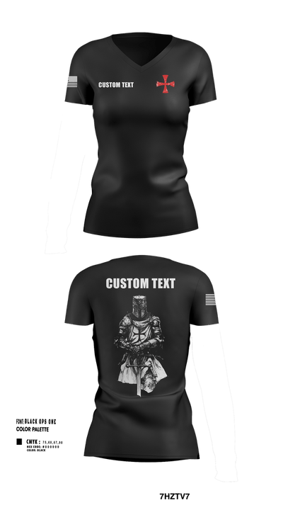 Templars 53460002 Women's Short Sleeve V-neck Shirt - 3