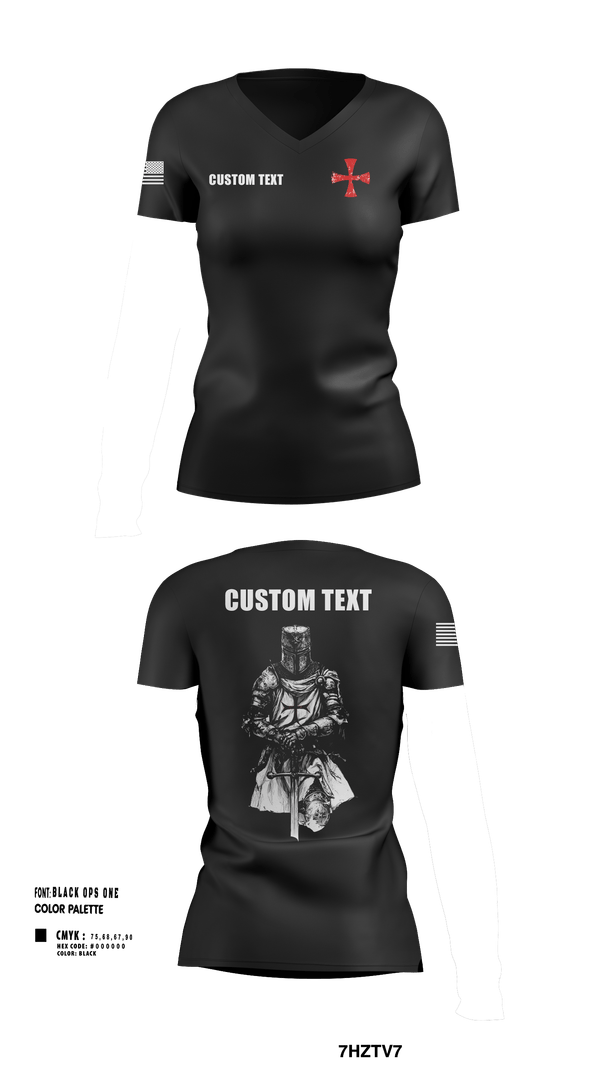 Womens Short Sleeve Vneck Shirt, Templars, Army, Teamtime, Team time, sublimation, custom sports apparel, team uniforms, spirit wear, spiritwear, sports uniforms, custom shirts, team store, custom team store, fundraiser sports, apparel fundraiser