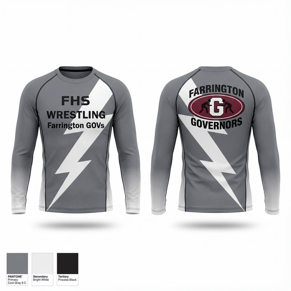 Long Sleeve Performance Shirt, Farrington GOVs, Wrestling, Teamtime, Team time, sublimation, custom sports apparel, team uniforms, spirit wear, spiritwear, sports uniforms, custom shirts, team store, custom team store, fundraiser sports, apparel fundraiser