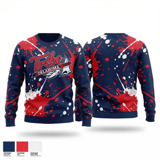 Crew Neck Sweatshirt, Oklahoma Tribe 2018, Softball, Teamtime, Team time, sublimation, custom sports apparel, team uniforms, spirit wear, spiritwear, sports uniforms, custom shirts, team store, custom team store, fundraiser sports, apparel fundraiser