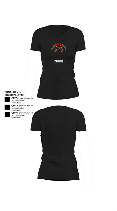 Cronos 54558517 Women's Short Sleeve V-neck Shirt - 24