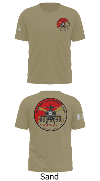 Old School Cotton Feel Shirt, 7th Squadron, Sixth Cavalry Regiment, , Teamtime, Team time, sublimation, custom sports apparel, team uniforms, spirit wear, spiritwear, sports uniforms, custom shirts, team store, custom team store, fundraiser sports, apparel fundraiser