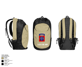 Gear Bag, A.Co 1-22 ASB, , Teamtime, Team time, sublimation, custom sports apparel, team uniforms, spirit wear, spiritwear, sports uniforms, custom shirts, team store, custom team store, fundraiser sports, apparel fundraiser