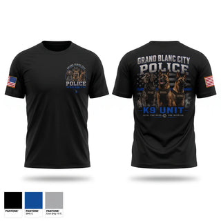 Short Sleeve Performance Shirt, Grand Blanc City Police K9 Unit, Police, Teamtime, Team time, sublimation, custom sports apparel, team uniforms, spirit wear, spiritwear, sports uniforms, custom shirts, team store, custom team store, fundraiser sports, apparel fundraiser