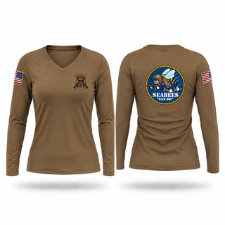 Womens Long Sleeve Vneck Shirt, MST, Navy, Teamtime, Team time, sublimation, custom sports apparel, team uniforms, spirit wear, spiritwear, sports uniforms, custom shirts, team store, custom team store, fundraiser sports, apparel fundraiser