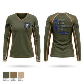 Womens Long Sleeve Vneck Shirt, Pine Bluff Police Department, Police, Teamtime, Team time, sublimation, custom sports apparel, team uniforms, spirit wear, spiritwear, sports uniforms, custom shirts, team store, custom team store, fundraiser sports, apparel fundraiser